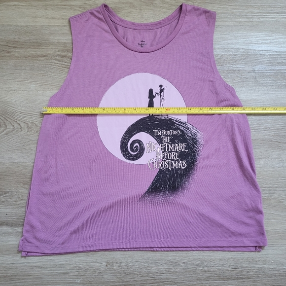 DISNEY Nightmare Before Christmas Purple Graphic Tank Top Women's size XL 16/18 - Picture 4 of 6